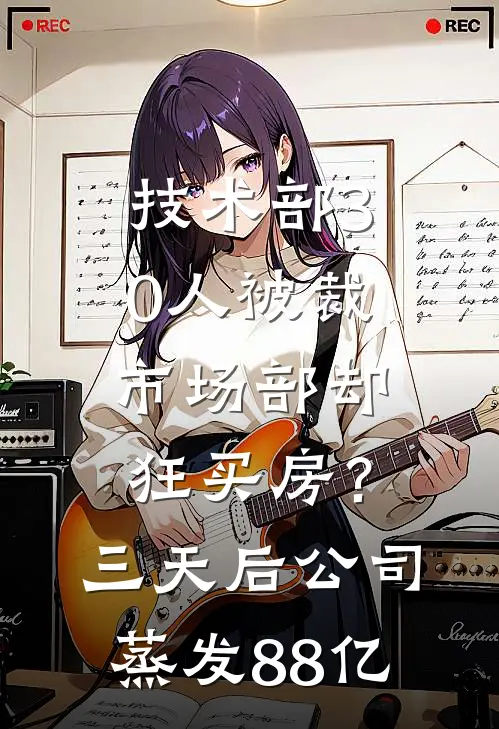 技术部30人被裁，市场部却狂买房？三天后公司蒸发88亿